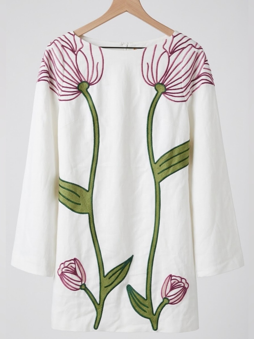Farm Rio Pink, Rio, Green, White Floral Embroidered Mini Dress: Small